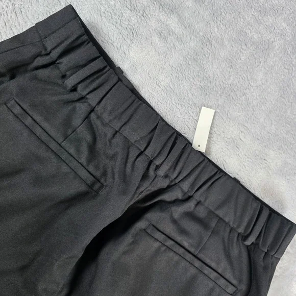 Madewell Women 14 Slouchy Black Trousers Pleated Wide Leg Brushed Twill - Picture 11 of 13